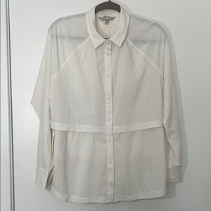 Athleta Cream Button-Down Shirt